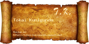 Tokai Kunigunda névjegykártya